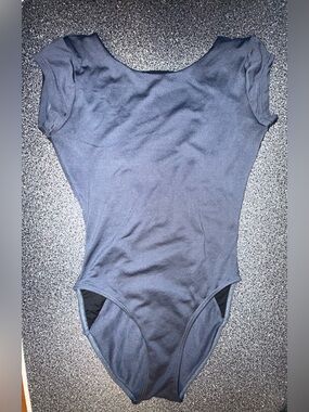 Ballet Rosa Girls Gray Short-Sleeve Dance Leotard Size Child XS